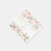 Blushing Rose Hochzeitcocktail Napkins Serviette (Ecke)