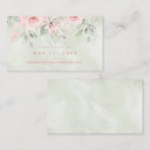 Blushing-Rose Hochzeiten Online-RSVP-Karte Visitenkarte (Vorne/Hinten)