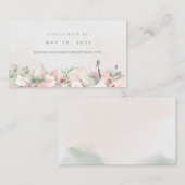 Blushing-Rose Hochzeiten Online-RSVP-Karte Visitenkarte (Vorne/Hinten)
