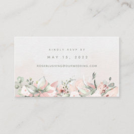 Blushing-Rose Hochzeiten Online-RSVP-Karte Visitenkarte