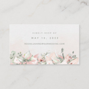 Blushing-Rose Hochzeiten Online-RSVP-Karte Visitenkarte