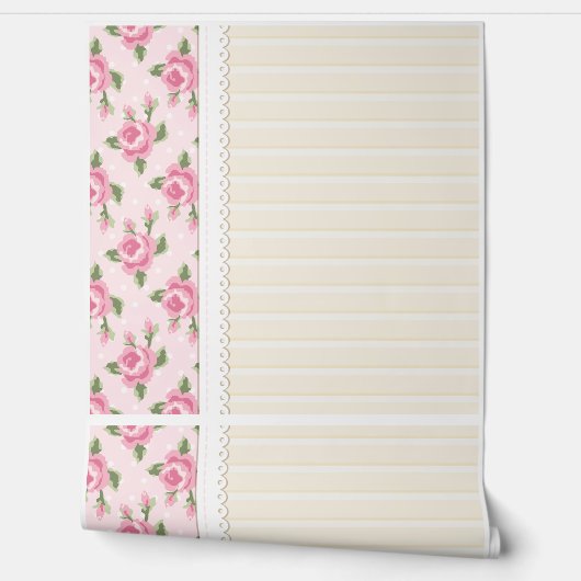 Blushing Rose Lines Tapete (Abrollen)