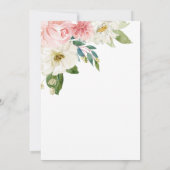 Blushing Rose Navy & White Wreath Monogram Wedding Einladung (Rückseite)