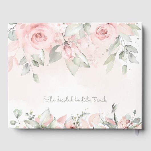 Blushing Rose Wedding Guest Book Gästebuch (Rückseite)