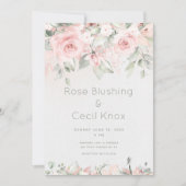 Blushing Rose Wedding Invitation Suite Einladung (Vorderseite)