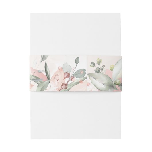 Blushing Rose Wedding Invitation Suite Einladungsbanderole (Rückseitenbeispiel)