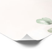 Blushing Rose Willkommen bei unserer Hochzeit Poster (Ecke)