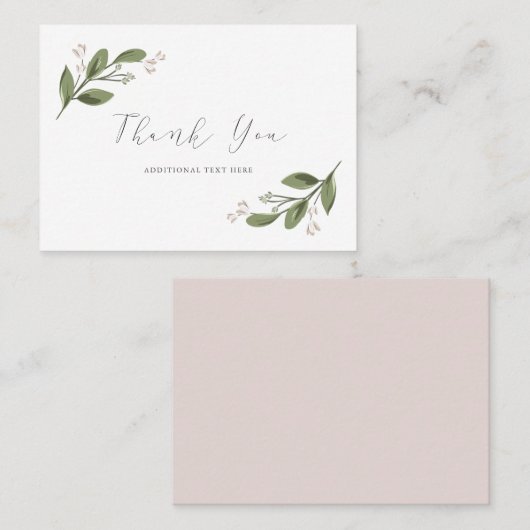 Blushing Sprigs Danke Platzkarten (Vorne/Hinten)