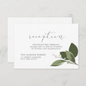 Blushing Sprigs Empfang Einladung (Vorne/Hinten)