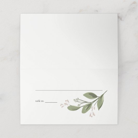 Blushing Sprigs, Platzkarten (Außenseite Aufgefaltet)