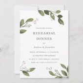 Blushing Sprigs Probe Dinner Einladung (Vorderseite)