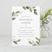 Blushing Sprigs Probe Dinner Einladung (Stehend Vorderseite)