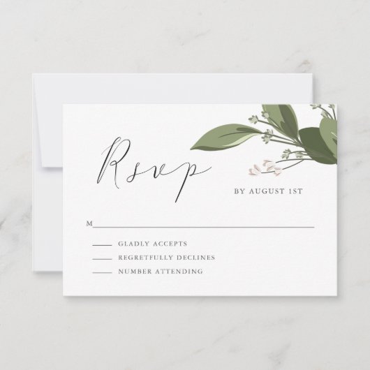 Blushing Sprigs UAWG RSVP Karte (Vorderseite)