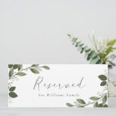 Blushing Sprigs vorbehaltenes Zeichen Einladung (Stehend Vorderseite)