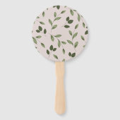 Blushing Sprigs Wedding Hand Fan Fächer (Rückseite)