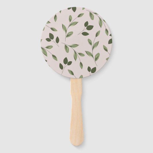 Blushing Sprigs Wedding Hand Fan Fächer (Rückseite)