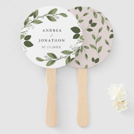 Blushing Sprigs Wedding Hand Fan Fächer