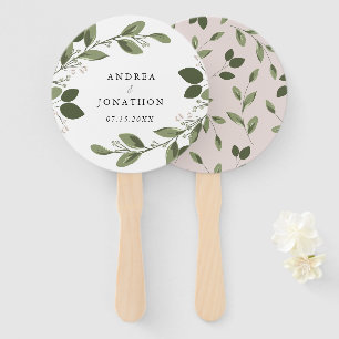 Blushing Sprigs Wedding Hand Fan Fächer
