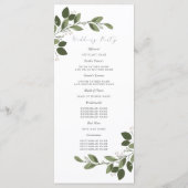 Blushing Sprigs Wedding Program Programm (Rückseite)