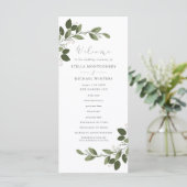 Blushing Sprigs Wedding Program Programm (Stehend Vorderseite)