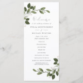 Blushing Sprigs Wedding Program Programm (Vorderseite)