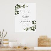 Blushing Sprigs Wedding Welcome Poster (Küche)