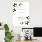 Blushing Sprigs Wedding Welcome Poster (Heimbüro)