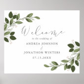 Blushing Sprigs Wedding Welcome Poster (Vorne)