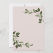 Blushing Sprigs Wedite mit rosa Back Einladung (Rückseite)