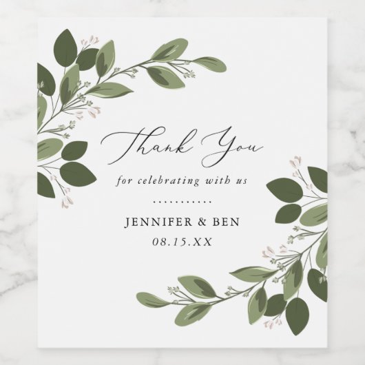 Blushing Sprigs Weinetikett (Einzelnes Label)