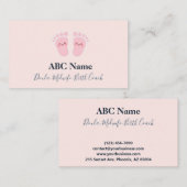 Blushing Steps Soft & Elegante Birth Coach Visitenkarte (Vorne/Hinten)