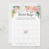 Blushing Summer Floral Doppelseitiges Brautparty Einladung (Vorderseite)