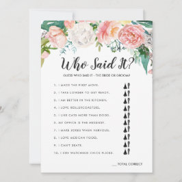 Blushing Summer Floral Doppelseitiges Brautparty Einladung