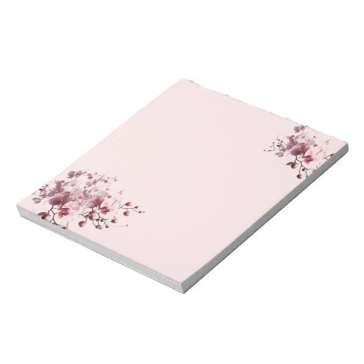 Blushing Tropical Orchiks Notepad Notizblock (Rotiert)