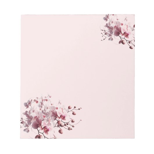 Blushing Tropical Orchiks Notepad Notizblock (Vorderseite)