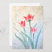 Blushing Tulip Elegance Feiertagskarte (Vorne/Hinten)