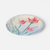 Blushing Tulip Elegance Pappteller (Schrägansicht)