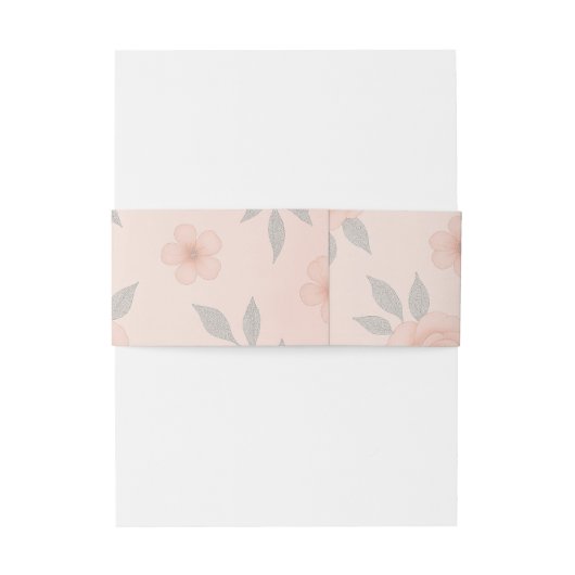 Blushing Vows Wedding Invitation Belly Band (Rückseitenbeispiel)