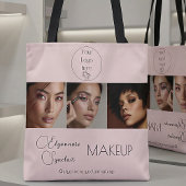 BlushPink Script Logo Photo Makeup Studio Tasche