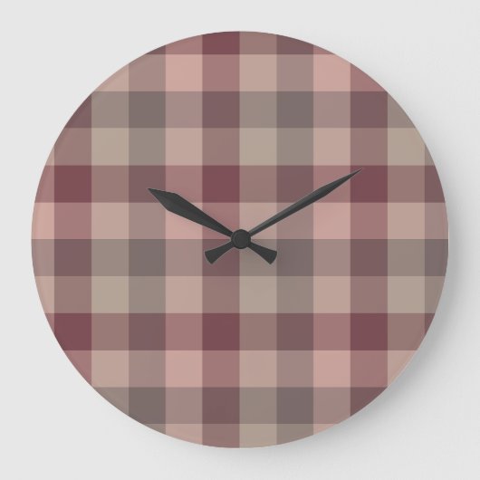 Blushwood Karo Große Wanduhr (Vorderseite)