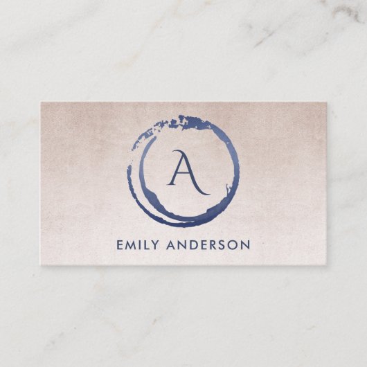 BLUSINK BLAU BRUSH MARK CIRCLE LOGO MONOGRAM VISITENKARTE (Vorderseite)