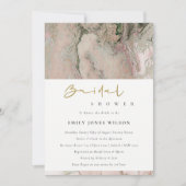 BLUSKY ROSE GOLD AGATE BRAUTPARTY INVITE DANKESKARTE (Vorderseite)