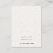 BLUSPEACH KERAMIK TEXTURE EARRING DISPLAY LOGO VISITENKARTE (Rückseite)