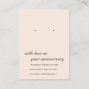 BLUSPEACH PINK ANNIVERSARY EARRING DISPLAD CARD PLATZKARTE