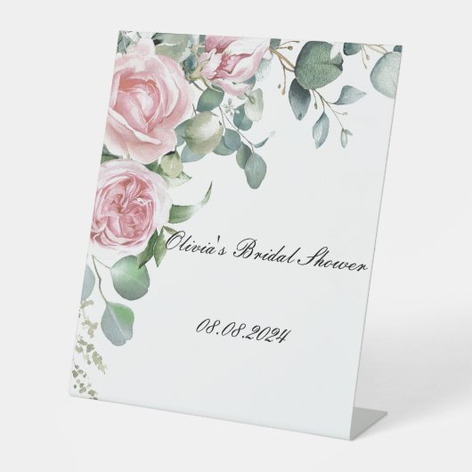 BLUSPINK-BRAUTPARTY SOCKELSCHILD (Vorderseite)