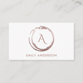 BLUSPINK BRUSH MARK CIRCLE LOGO MONOGRAM VISITENKARTE