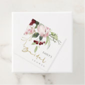 BLUSPINK BURGUNDY PROTEA FLORAL BRAUTPARTY GESCHENKANHÄNGER (Beispiel)