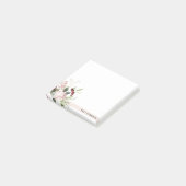 BLUSPINK BURGUNDY PROTEA FLORAL WATERCOLOR POST-IT KLEBEZETTEL (angewinkelt)