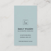 BLUSSBLAUE BLUE BLLORAL GESCHÄFT DANK DANK IHNEN L VISITENKARTE (Rückseite)