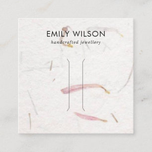 BLUSTAL PETAL HANDMADE PAPIER HAIR CLIP DISPLAY CA QUADRATISCHE VISITENKARTE